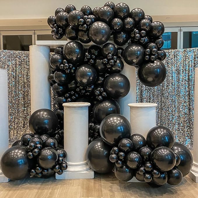 Black Balloons, 66pack 12inch Black Latex Party Balloons for Graduation, Wedding, Birthday, New Year, Baby Shower, Anniversary, Holiday Party Decorations