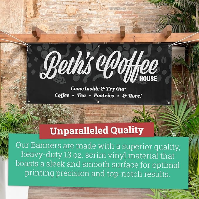 Personalized Vinyl Banner – Vinyl Printed Customizable Banner for Indoor and Outdoor Use (3'x5')