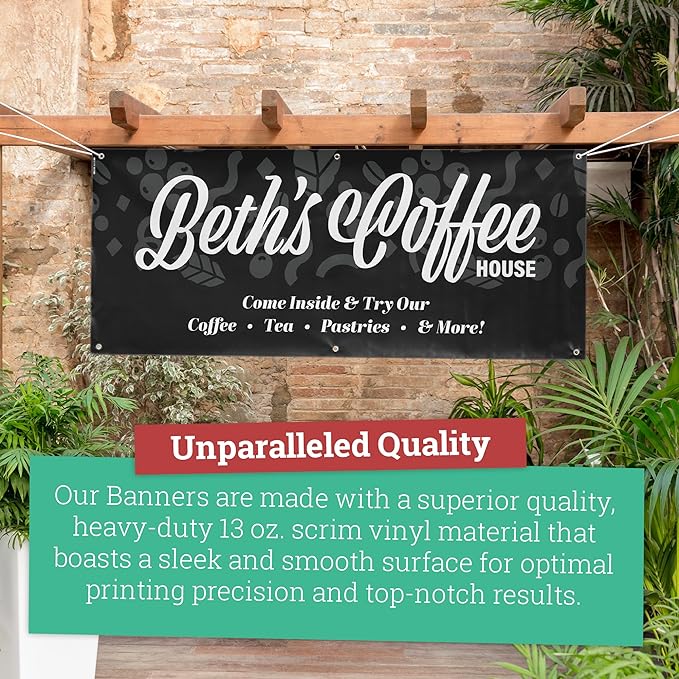 Personalized Vinyl Banner – Vinyl Printed Customizable Banner for Indoor and Outdoor Use (2'x4')