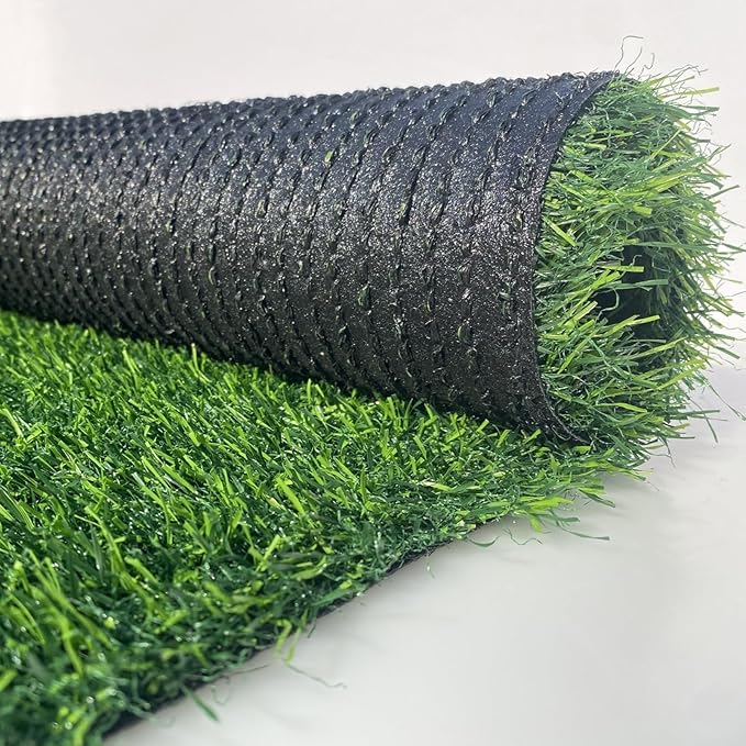 Artificial Grass Rug 3 ft x 65 ft, Synthetic Fake Grass Turf Mat for Indoor Outdoor Garden Home Decor, 0.8" Pile Height