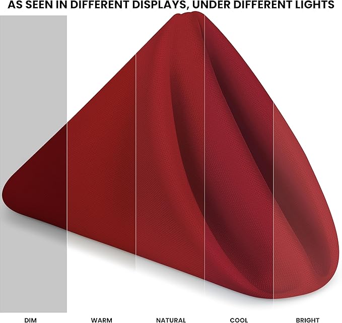 Utopia Home [24 Pack, Red] Cloth Napkins 18x18 Inches, 100% Polyester Hemmed Edges, Washable and Reusable Ideal for Parties, Weddings and Dinners