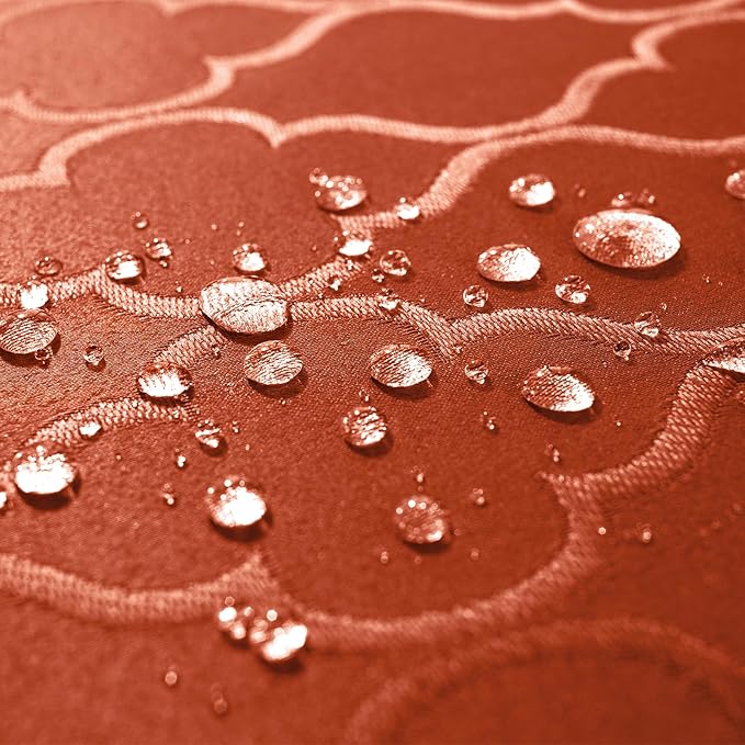 SASTYBALE Jacquard Cloth Napkins 20 x 20 Inch Flower Pattern 4 Pieces Washable Comfortable for Thanksgiving Family Dinners Weddings Parties and Banquets(Square, 20 inch x 20 inch, Brick Red)