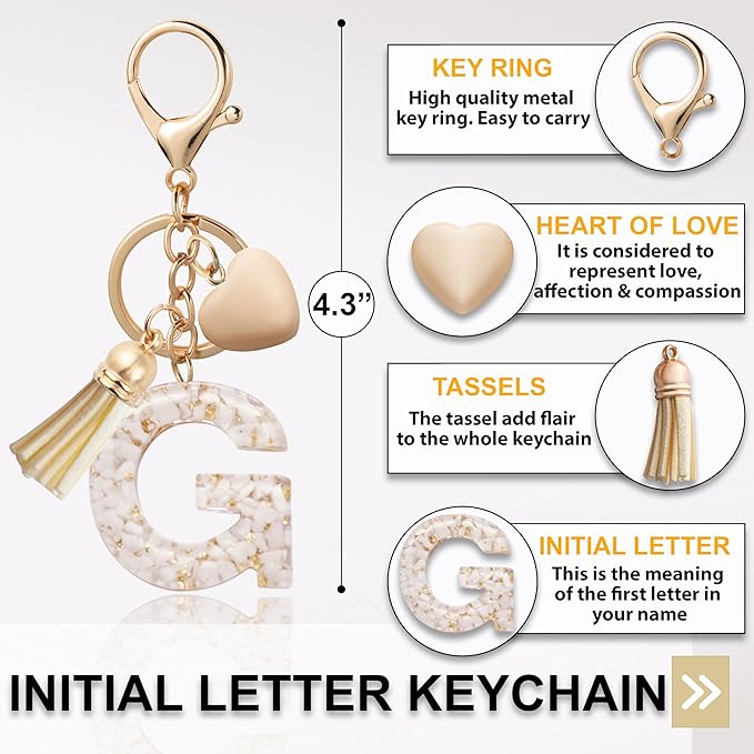 Initial Letter Keychain, Butterfly Keychain Cute Resin, Initial Keychain Backpack Charms, Key chain for Women, Girls