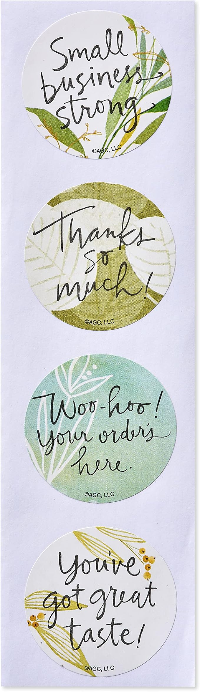 American Greetings Small Business Thank You Stickers or Seals, Kathy Davis Design (500-Count)