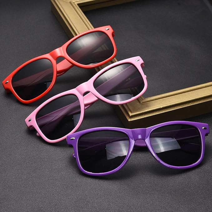 Pibupibu Neon Colors Party Favor Supplies Unisex Sunglasses Pack of 8