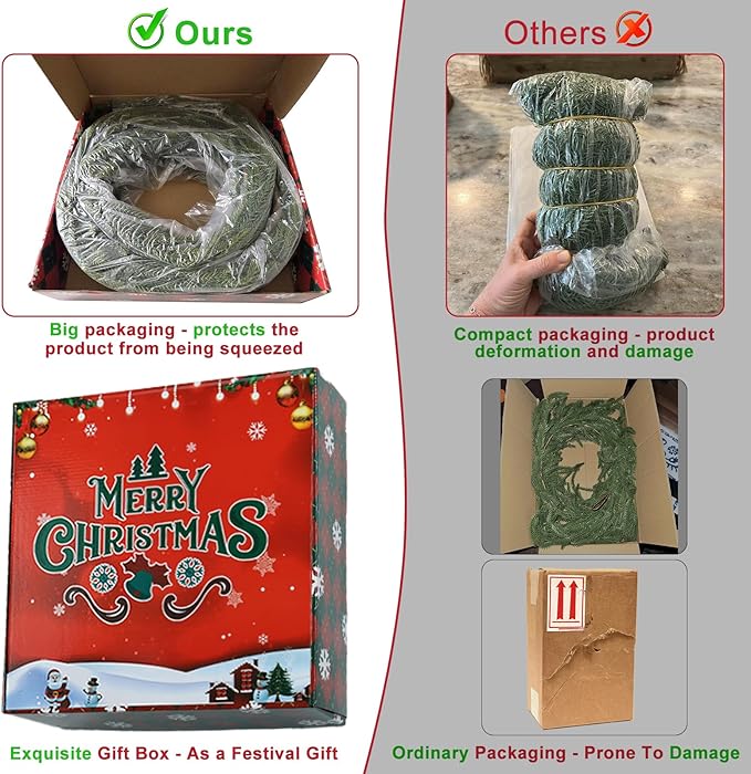 6 Ft Real Touch Christmas Garland,Thick and Lush，Soft Bendable, Lifelike Cedar Garland Realistic, Garlands for Decoration Christmas，Christmas Garland for Mantle,Outdoor Indoor Christmas Decorations
