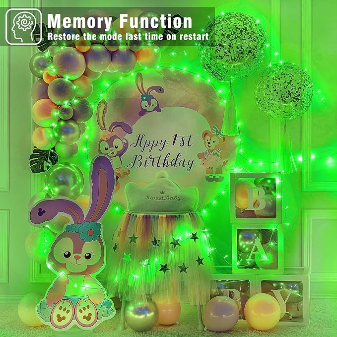 165FT 500 LED Christmas Lights, Plug in Christmas String Lights with Waterproof, 8 Modes Twinkle Fairy Lights for Bedroom Garden Tree House Decorations, Green