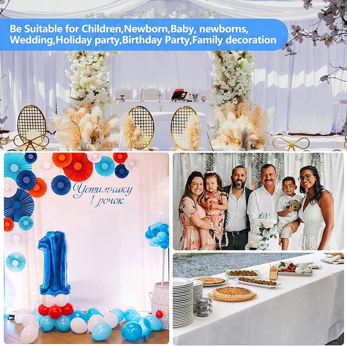 HEMMOTOP White Photo Backdrop Background, 10x20 ft White Screen for Photography, Seamless Photography Backdrops Backgrounds for Photo Video Recording (Backdrop only)