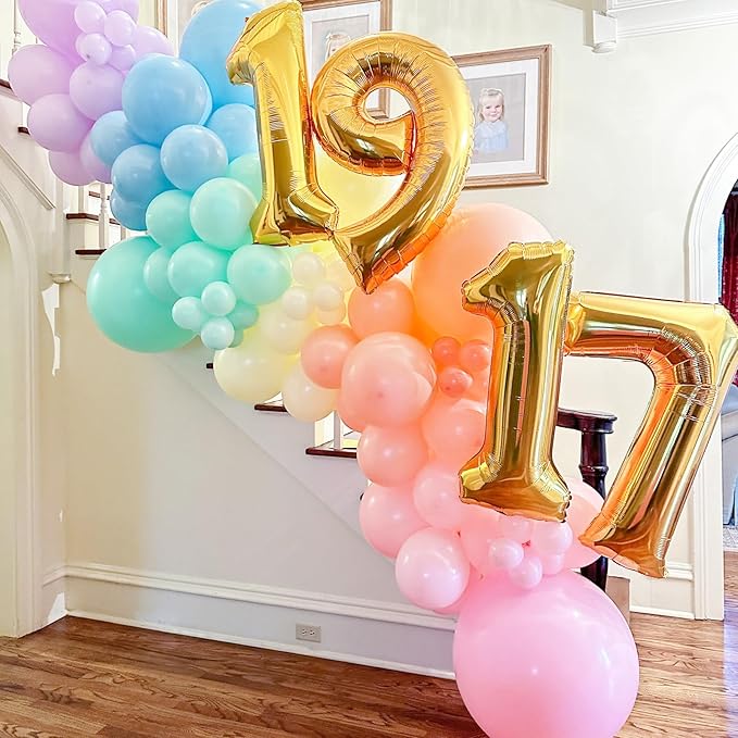 90pack Light Pink Balloons Different Size 18/12/10/5 Inch Pastel Pink Balloon Garland Arch Kit for Boys Girls Birthday Party, Baby Shower, Wedding, Gender Reveal, Baby Shower Decorations