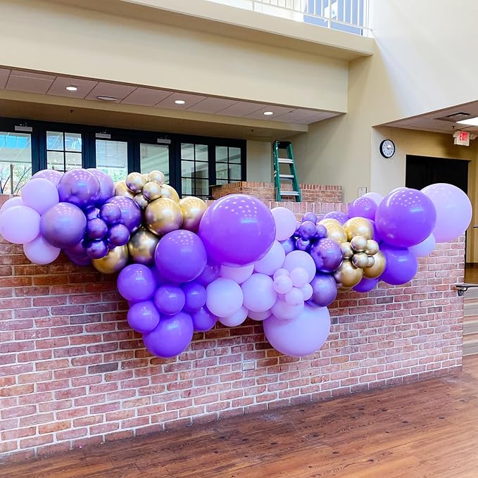 Purple Balloons, 66pack 12inch Purple Latex Party Balloons for Halloween, Graduation, Wedding, Birthday, Baby Shower, Anniversary, Valentine's Day Party Decorations