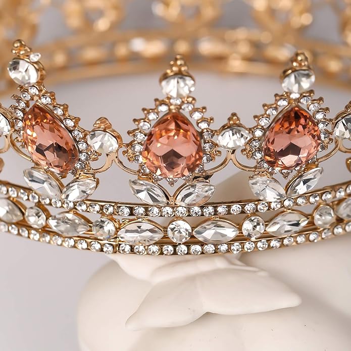 FORSEVEN Queen Crown Rhinestone Wedding Crowns and Tiaras for Women Costume Party Hair Accessories Princess Birthday Crown Crystal Bridal Crown Halloween Decorations Headband
