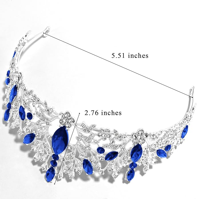 TAROSE Crowns for Women and Girls, Queen Crystal Gold Silver Tiaras with White Rhinestone and Combs, Goddess Crown for Wedding Bride Birthday Princess Bridal Shower Hair Accessories for Women