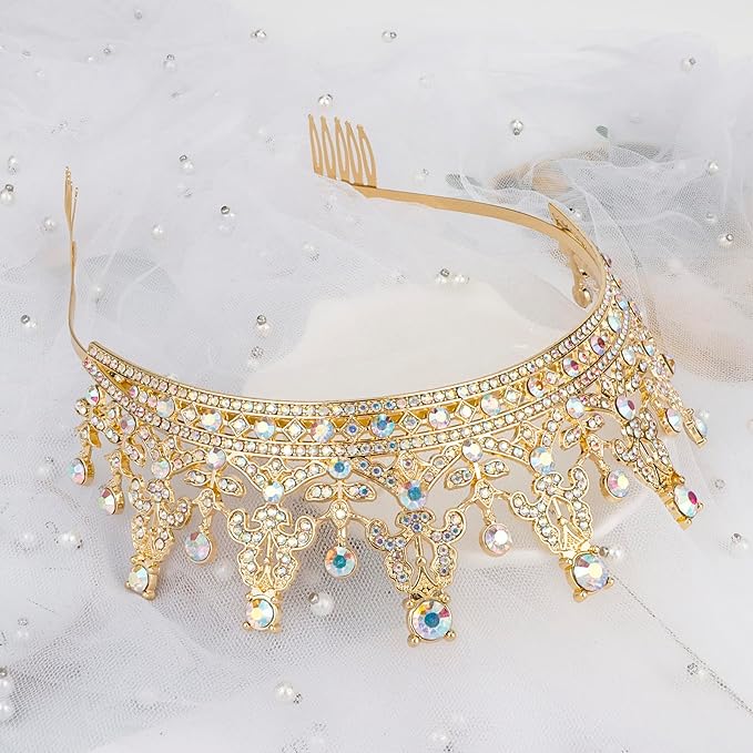 COCIDE Tiaras and Crowns for Girls and Women - Rhinestones Queen Tiara Princess Crown for Parties, Bridesmaids, Wedding, Halloween, Cosplay, Gift