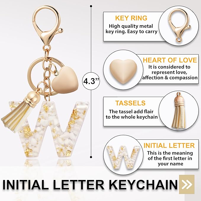 Initial Letter Keychain, Butterfly Keychain Cute Resin, Initial Keychain Backpack Charms, Key chain for Women, Girls