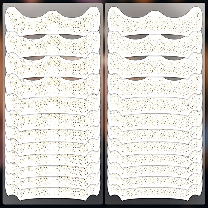 24 Sheets Glitter Freckle Tattoos, Gold Glitter Face Speckles Makeup Temporary Tattoos, Glitter Face Freckle Patches Makeup Accessories for Women and Girls