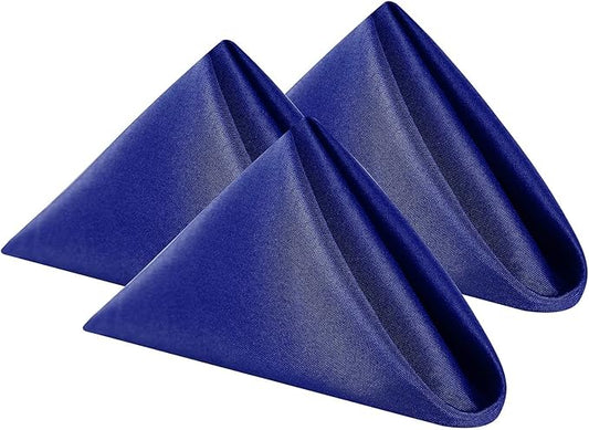 Cloth Napkins 20x20 inch Washable Polyester Dinner Napkins Soft Table Napkins for Wedding Party Dining Banquet(Royal Blue,12PCS)