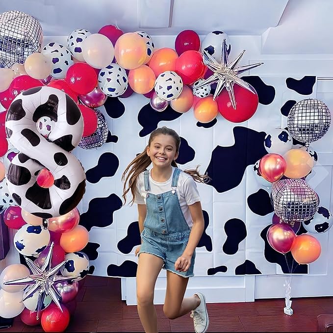 Cow Print Number Balloons, Large Foil Number 8 Balloon 40 Inch Cow Balloon for Boys Girls Birthday Decoration Cow Themed Birthday Party Decorations Farm Animal Party Supplies