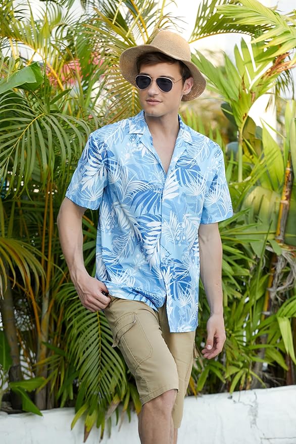 Cromoncent Matching Hawaiian Outfits for Family, Dad and Son Matching Luau Beach Tropical Shirts Mommy Daughter Tropical Sets
