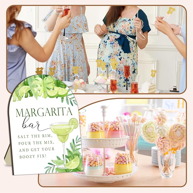 Margarita Station Bar Sign, Cocktail Bar Sign for Bachelorette, Bridal Shower Table Signs, Cocktail Drinking Station Welcome Board, Margarita Drink Board for Bachelor Party, Bridal Party Decor Sign