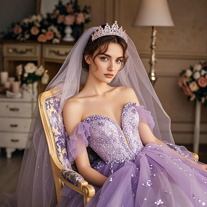 Kamirola - Queen Crown and Tiaras Princess Crown for Women and Girls Crystal Headbands for Bridal, Princess for Wedding and Party（01）