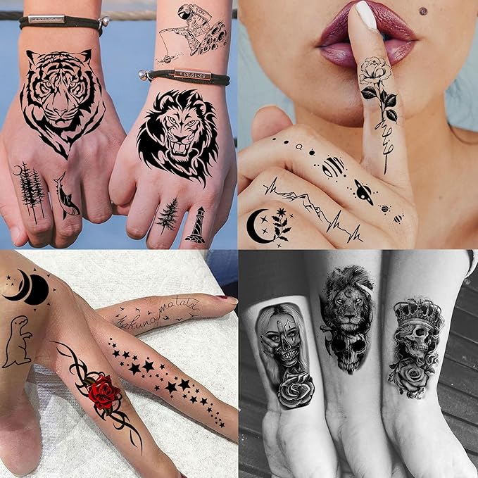 73 Sheets Halloween Chicano Temporary Tattoos For Women Men Adults Cholo Chola, Our Lady of Guadalupe Tattoo Stickers Religion, Chicana Gangster Prisoner Mexico Culture Joker Fake Tattoo Jesus Christ