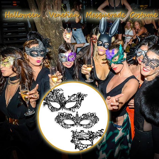 Masquerade Mask for Women Lace Masks for Venetian Party Costume Halloween Carnival