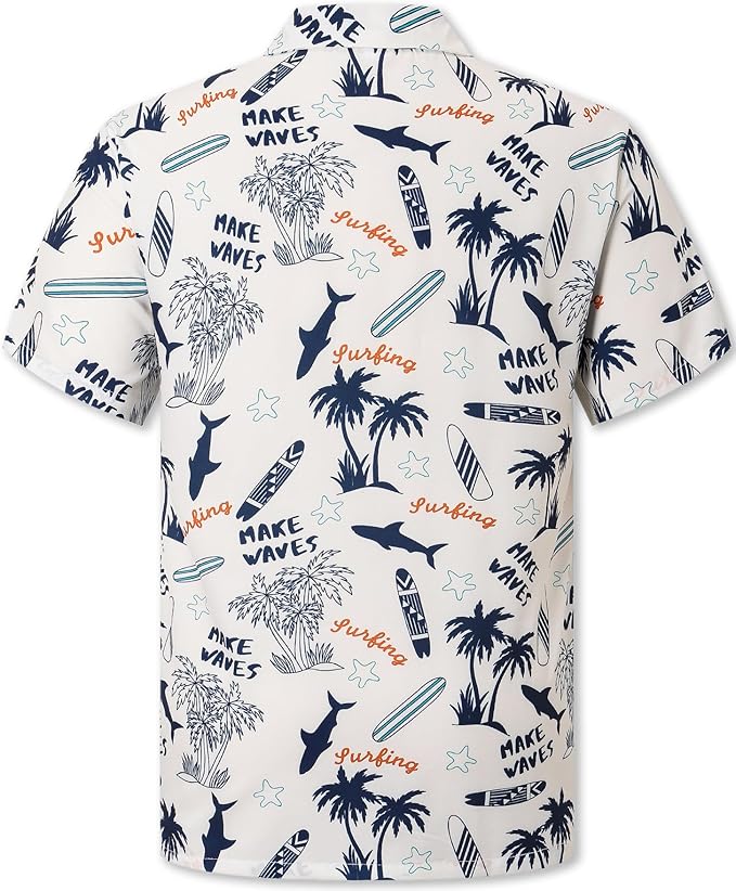 Cromoncent Matching Hawaiian Outfits for Family, Dad and Son Matching Luau Beach Tropical Shirts Mommy Daughter Tropical Sets