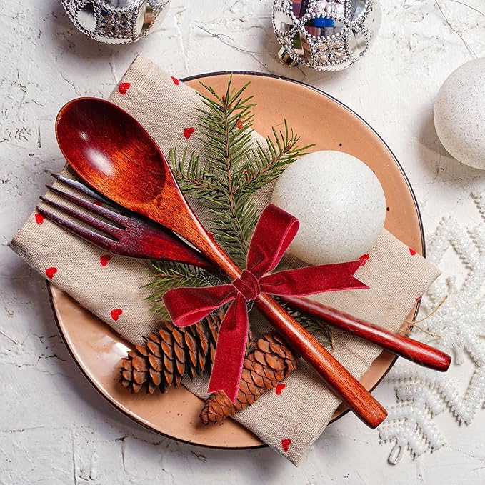 Yilloog 3/8'' 5/8'' 1'' 90 Yards Christmas Velvet Ribbon Vintage Satin Fabric Velvet Ribbon Roll for Christmas Tree Ornaments Decoration Gift Wrapping Bow DIY Crafts (Burgundy)