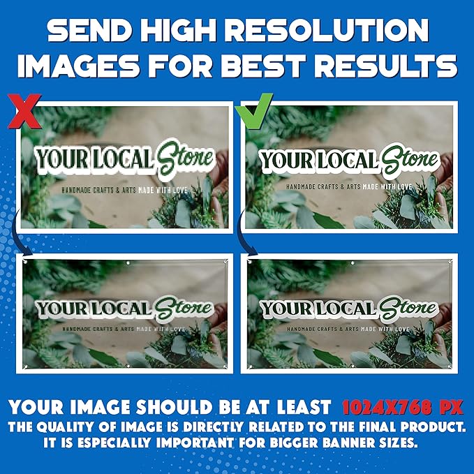 Custom Banners and Signs for Indoor Outdoor w/Any Image, Logo & Text Vinyl Banner | 5 Theme, 15 Font & 25 Background Options | Personalized Banners - 4x10