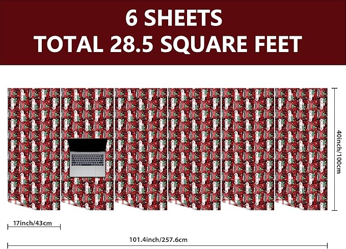 Vnaaem Funny Christmas Wrapping Paper Roll for Adult Men Women - Red Black Buffalo Plaid Xmas Truck Crushing Christmas Gift Wrap Sheets for Holiday, Baby Shower, Party Supplies(Total 28.5sq.ft)