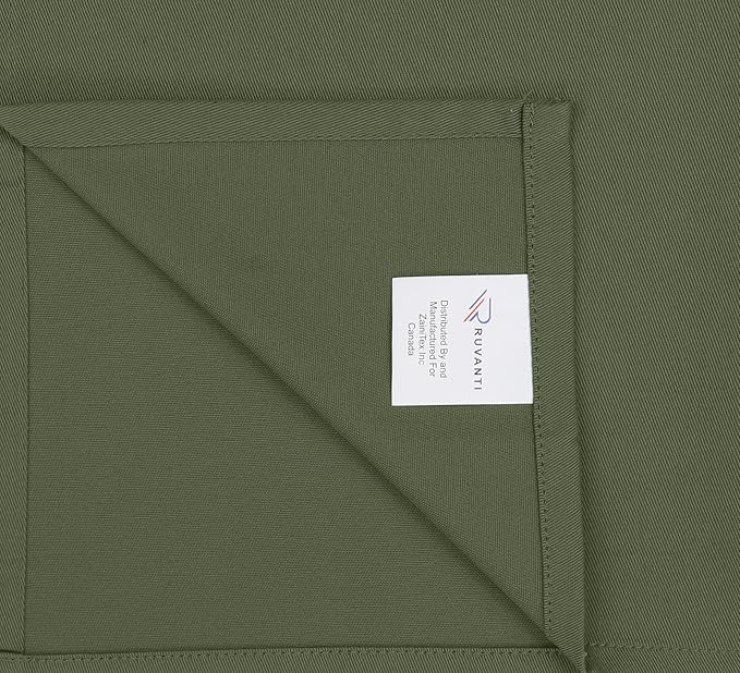 Ruvanti Cloth Napkins set of 12, 18x18 Inches Napkins Cloth Washable, Soft, Durable, Absorbent, Cotton Blend. Table Dinner Napkins Cloth for Hotel, Lunch, Restaurant, Weddings, Parties - Martini Olive