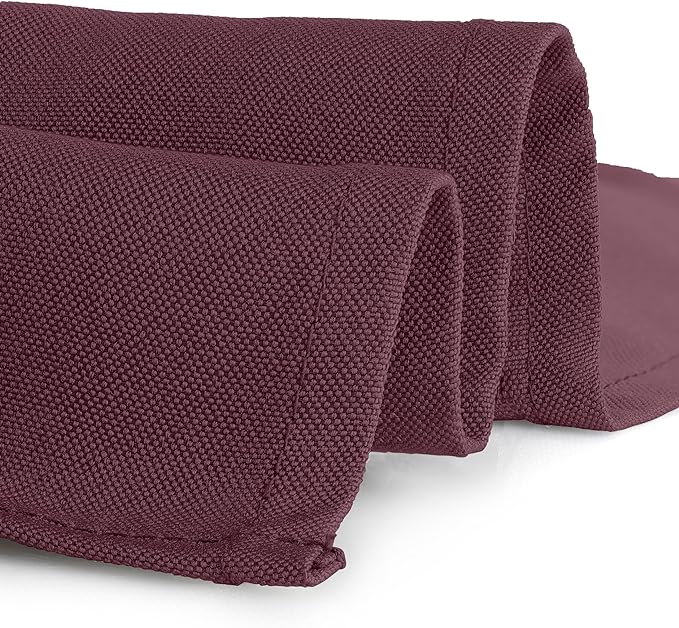 Gee Di Moda Fitted Tablecloth - 72 x 30 Inch Burgundy Fitted Table Cloth for 6 Foot Rectangle Table - Heavy Duty Washable Fabric - for 6 Ft Buffet Table Holiday Party Dinner Wedding & Trade Show