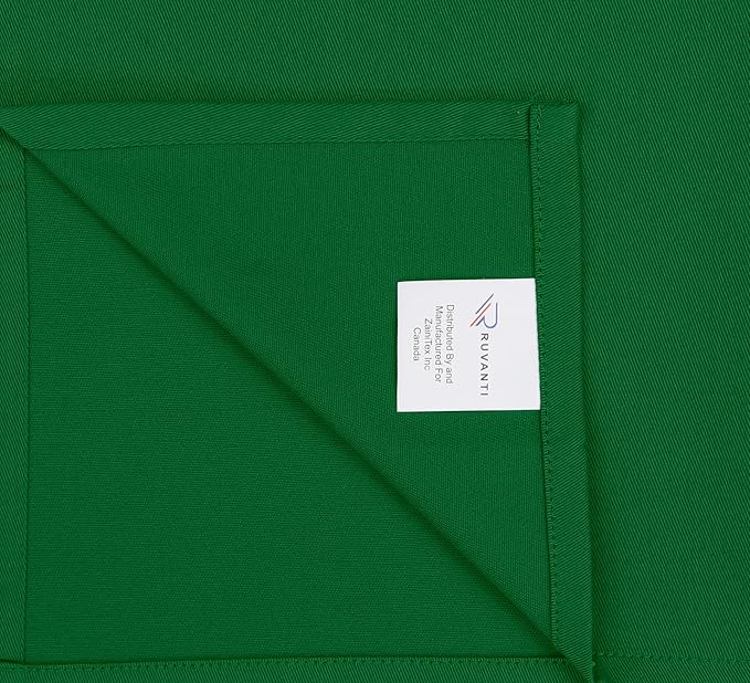 Ruvanti Cloth Napkins Set of 6, 18x18 Inches Napkins Cloth Washable, Soft, Durable, Absorbent, Cotton Blend. Table Dinner Napkins Cloth for Hotel, Lunch, Restaurant, Wedding Parties - Dark Green