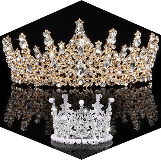 Crowns for Women - Tiaras for Women Crystal Queen Crown for Birthday Costume Party Celebration