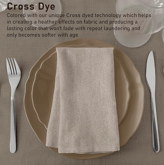 Ruvanti Cloth Napkins Set of 12, 18x18 Reusable Napkins Cloth Washable, Soft & Durable Table Napkin, Poly Cotton Fabric Dinner Napkins for Parties, Christmas, Thanksgiving, Weddings - Thunder