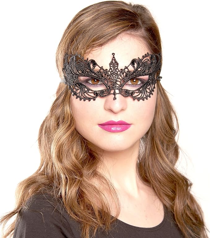 Exlinonline Lace Masquerade Mask Elastic,Fit for Adult,Soft Gentle Material,Specially For Costume,Thememed Party