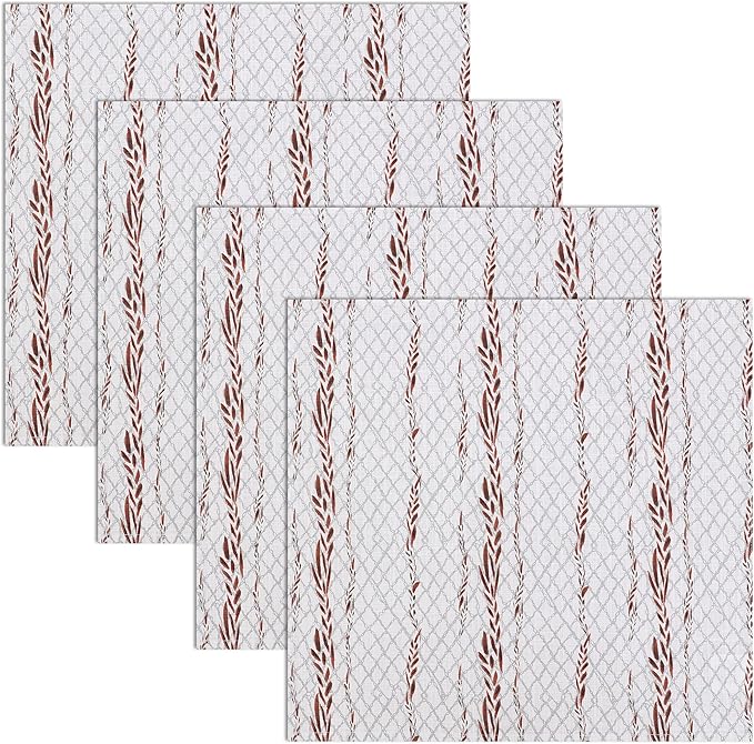 RUVANTI Cloth Napkins Set of 12 Cotton 100%, 18x18 Inches Napkins Cloth Washable, Soft, Absorbent. Cotton Napkins for Parties, Christmas, Thanksgiving, Weddings, Dinner Napkins Cloth - Wheatable