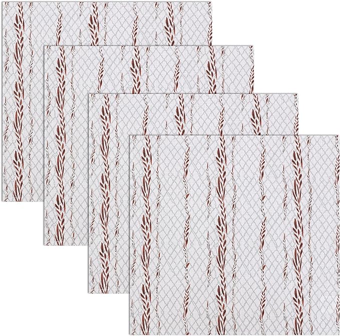 RUVANTI Cloth Napkins Set of 6 Cotton 100%, 18x18 Inches Napkins Cloth Washable, Soft, Absorbent. Cotton Napkins for Parties, Christmas, Thanksgiving, Weddings, Dinner Napkins Cloth - Wheatable