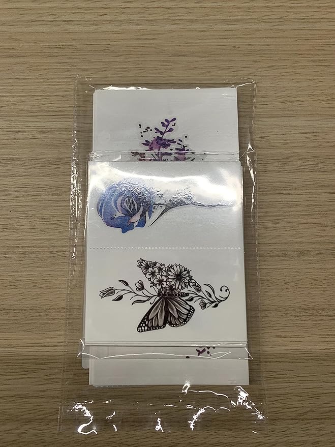 77 Sheets Temporary Tattoo, 17 Sheets Half Arm Flower Rose Skull Butterfly Snake Fake Tattoos for Adults, 60 Sheets Tiny Waterproof Temporary Tattoos Body Art Sticker Realistic for Women Girls or Kids