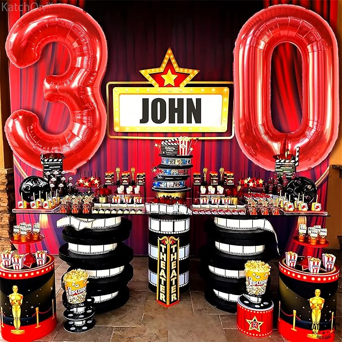 KatchOn, Red 30 Balloon Numbers - Giant 40 Inch | Red 30th Birthday Balloons for Her | Number 30 Balloons for Birthday | 30 Balloon Numbers for 30th Decorations for Her | 30th Anniversary Decorations