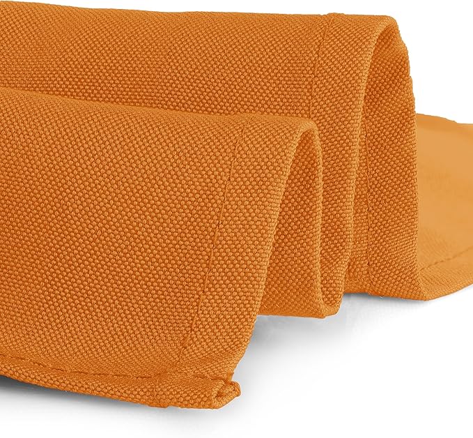 Gee Di Moda Fitted Tablecloth - 48 x 30 Inch Orange Fitted Table Cloth for 4 Foot Rectangle Table - Heavy Duty Washable Fabric - for 4 Ft Buffet Table Holiday Party Dinner Wedding & Trade Show