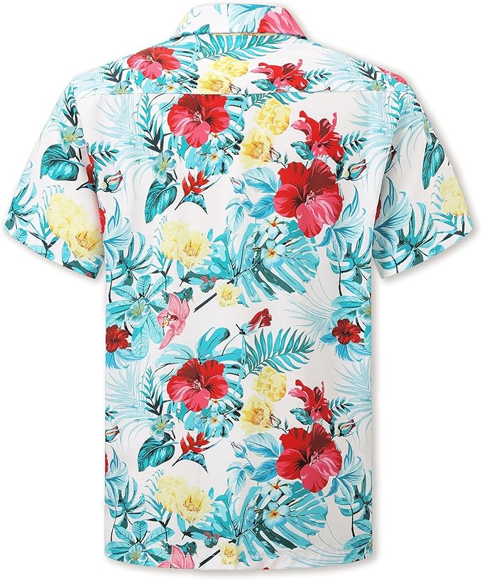 Cromoncent Matching Hawaiian Outfits for Family, Dad and Son Matching Luau Beach Tropical Shirts Mommy Daughter Tropical Sets
