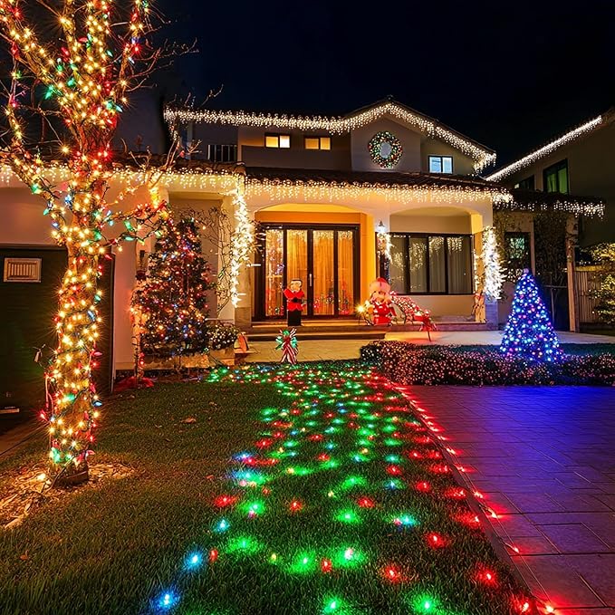 Joomer Mini Christmas String Lights - Total 39 FT 200 LED Plug-in String Light, Connectable Waterproof Fairy Lights for Indoor Outdoor Decor, Patio, Home,Christmas Decoration - Warm White