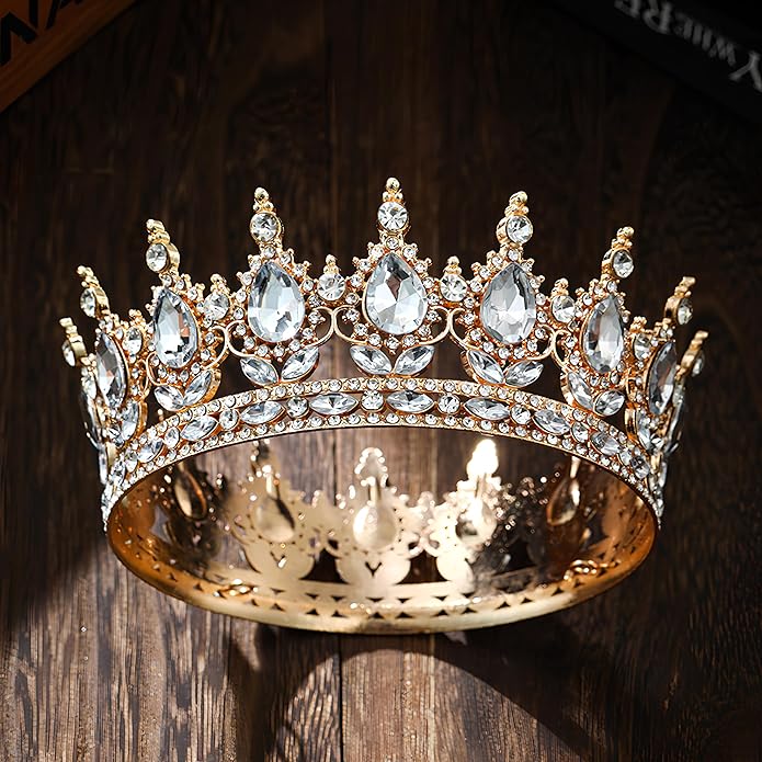 Crown Tiara for Women Queen Crown Rhinestone Wedding Crowns Birthday Tiara Women's Hair Accessories Costume Party Halloween Decor Prom Gifts