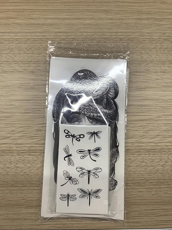 77 Sheets Temporary Tattoo for Men and Women, 17 Sheets Half Arm Chest Shoulder Fake Tattoos, 60 sheets Tiny Black for Adults, Waterproof Realistic Tattoos Long-Lasting