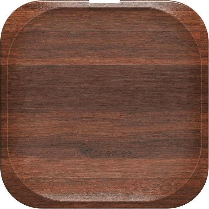 Walnut Napkin Holder for Table Wood Square Napkin Dispenser with Metal Cocktail Napkin Holder, Suitable for Kitchen, Restaurant, Bar, Office, Parties, Home Décor (Black Walnut Wood)