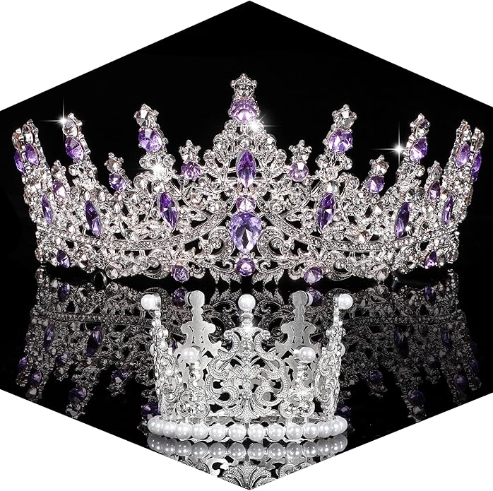 Crowns for Women - Tiaras for Women Crystal Queen Crown for Birthday Costume Party Celebration