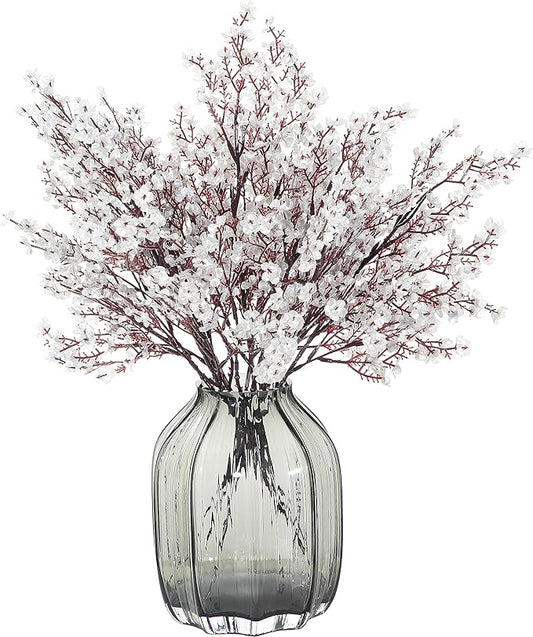 JAKY-Global Babys Breath Silk Artificial Flowers Bulk 9pcs for Fall Decor Fake Flower Bouquet Bulk for Home Kitchen Indoor Bouquet Floral Arrangement Table Centerpieces Party Decor(Silver)