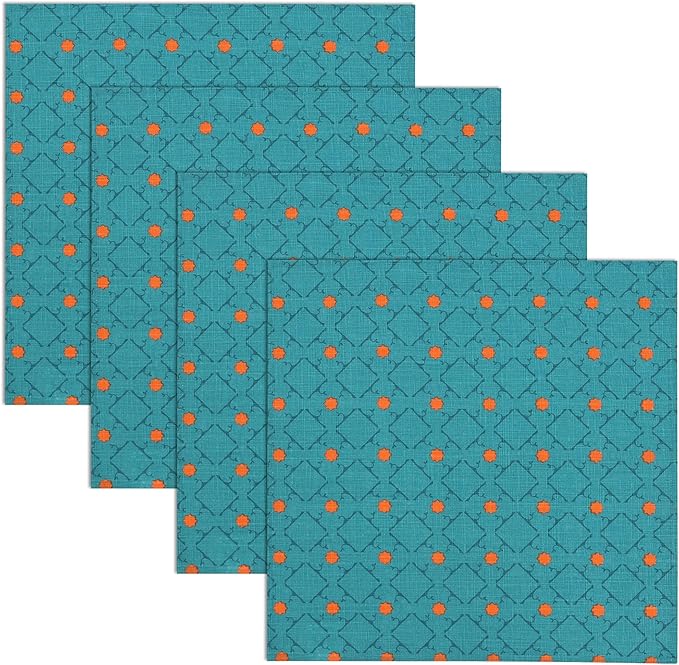 RUVANTI Cloth Napkins Set of 6 Cotton 100%, 18x18 Inches Napkins Cloth Washable, Soft, Absorbent. Cotton Napkins for Parties, Christmas, Thanksgiving, Weddings, Dinner Napkins Cloth - Combo