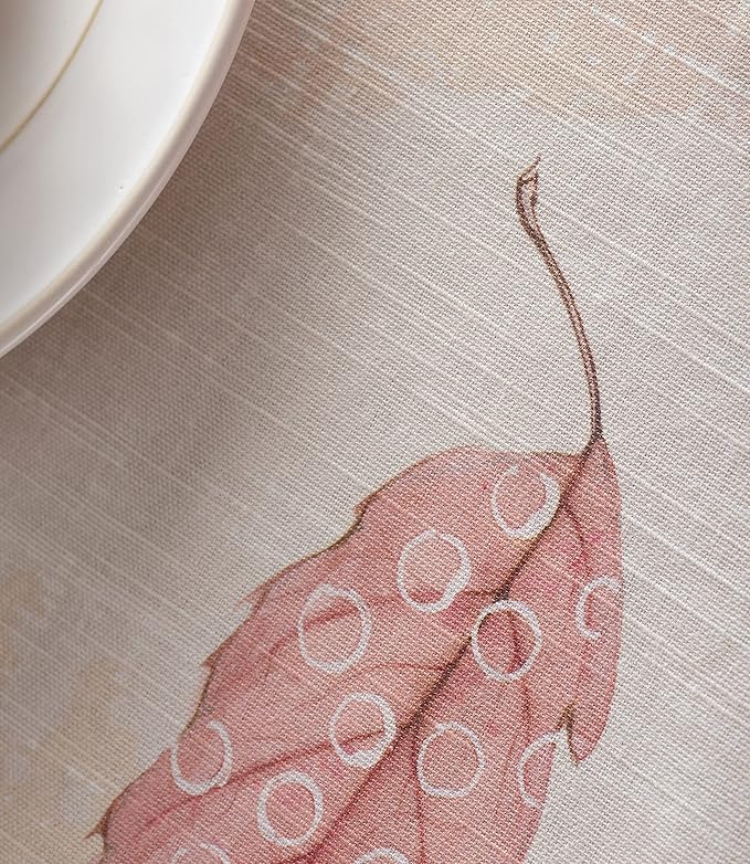 Maison d' Hermine Table Cloth Rectangle Table 100% Cotton 70 x 90 Inches Fall Tablecloth Reusable Everyday Use for Thanksgiving Christmas Decorations Dining Farmhouse Party (Colours of Autumn)